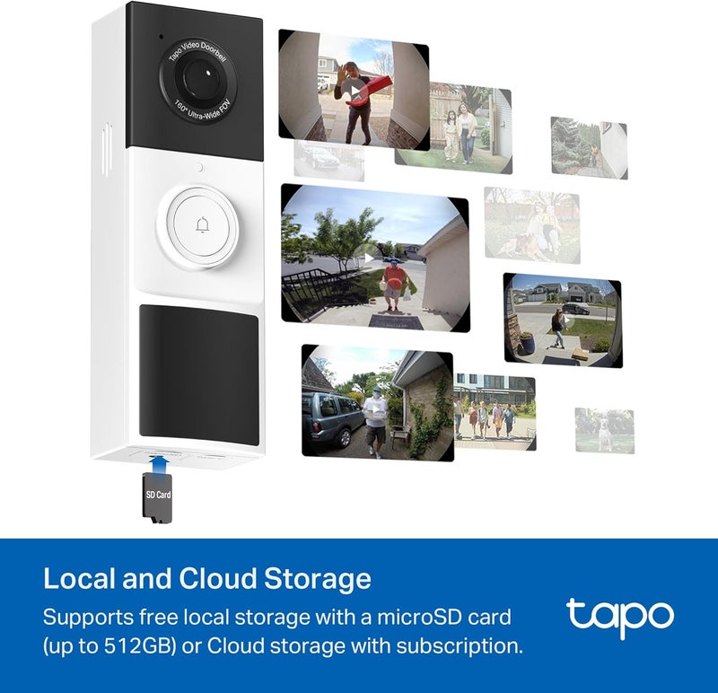 tapo by TP-Link Smart Video Doorbell Camera Wireless with Chime, 2K with Full Color Night Vision & Spotlights, No Monthly Fee, Ring Call, 160° Ultra-Wide View, Free AI Detection, Local Storage,D210 - Image 4